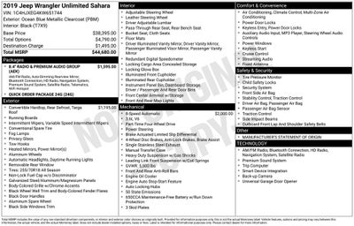 2019 Jeep Wrangler Unlimited Sahara