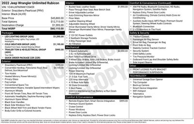 2022 Jeep Wrangler Unlimited Rubicon