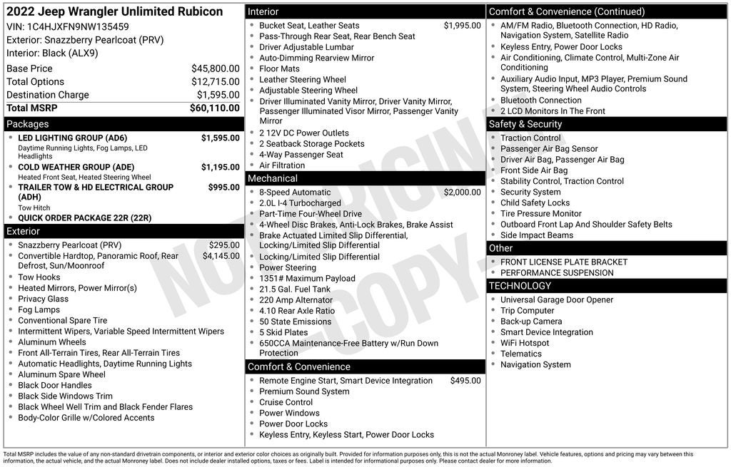 2022 Jeep Wrangler Unlimited Rubicon