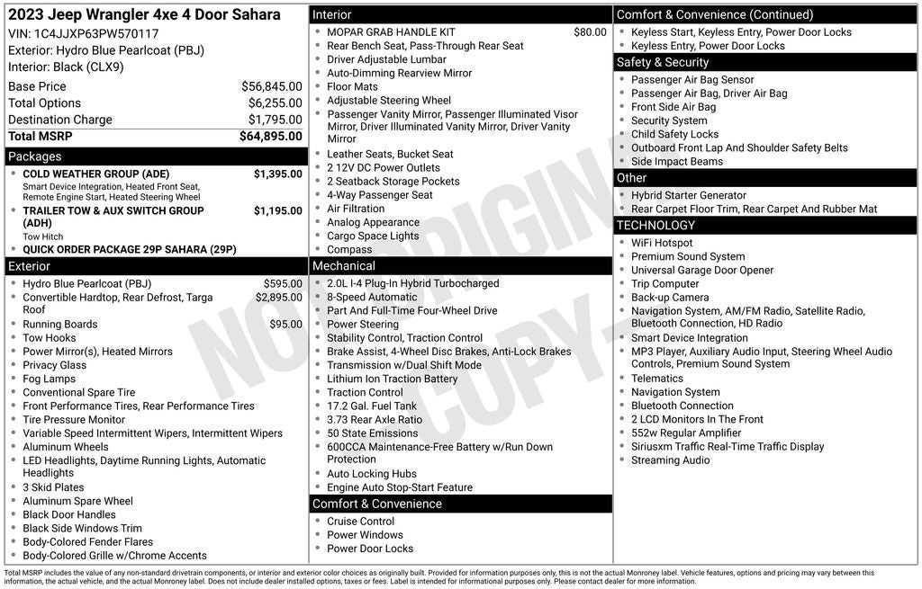 2023 Jeep Wrangler Sahara 4xe