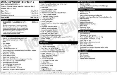 2024 Jeep Wrangler Sport S