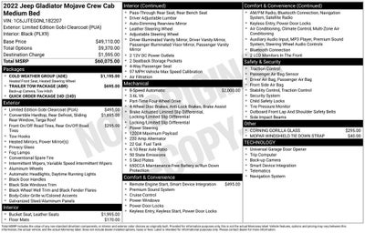 2022 Jeep Gladiator Mojave
