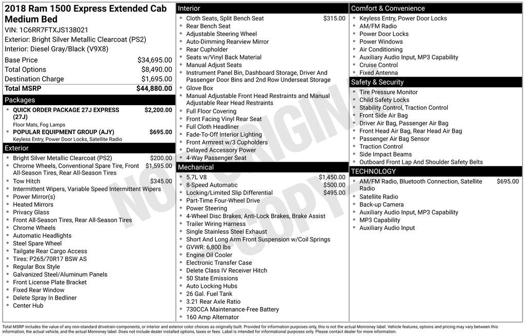 2018 RAM 1500 Express