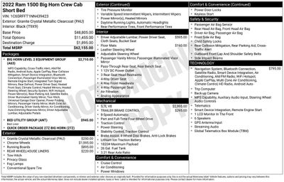 2022 RAM 1500 Big Horn/Lone Star