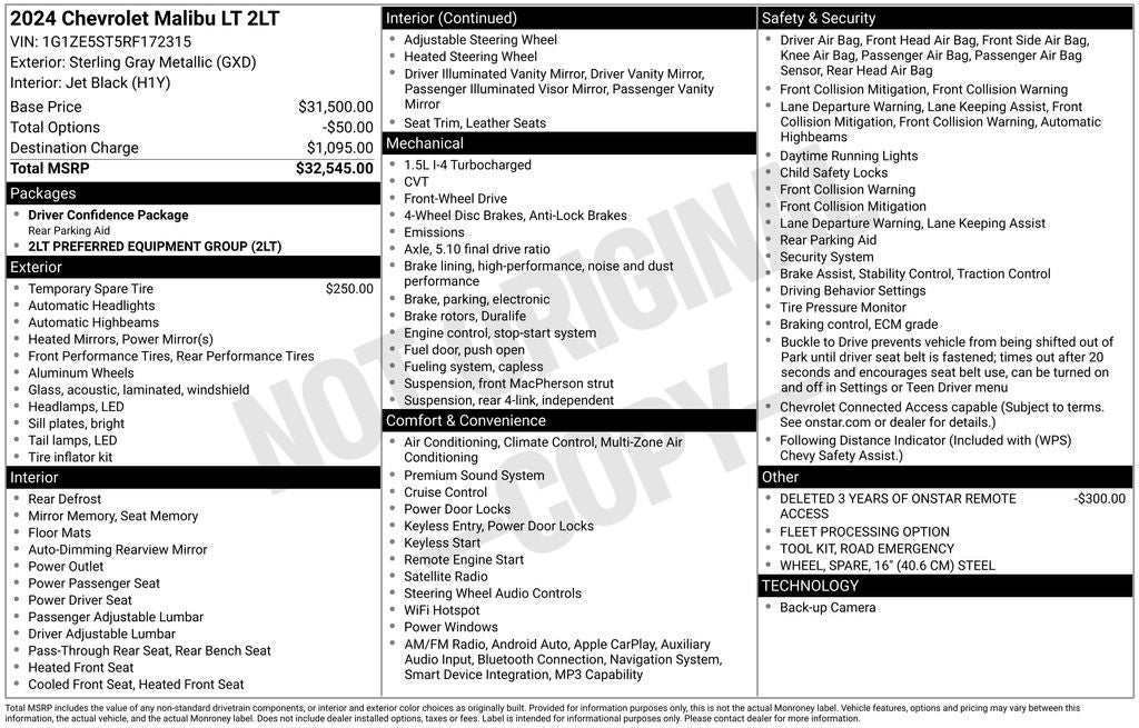 2024 Chevrolet Malibu LT 2LT