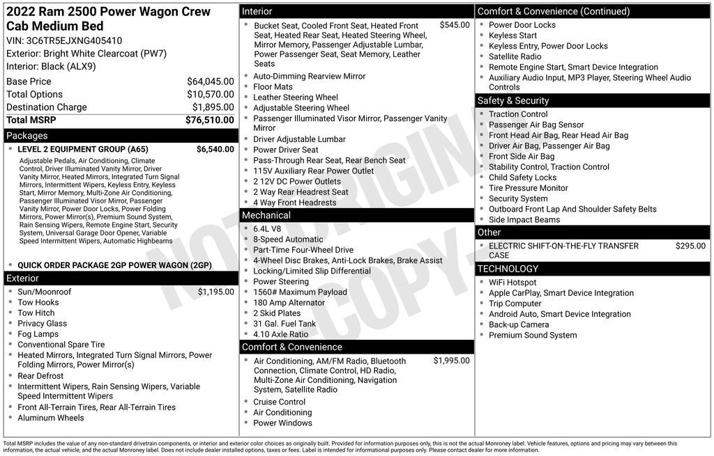 2022 RAM 2500 Power Wagon