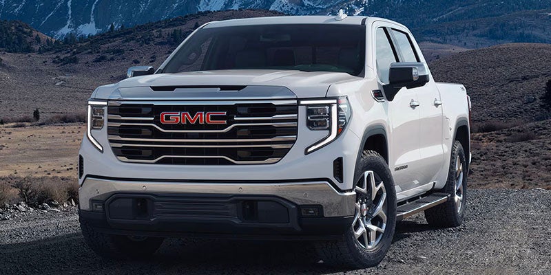 2025 GMC Sierra 1500 white on road