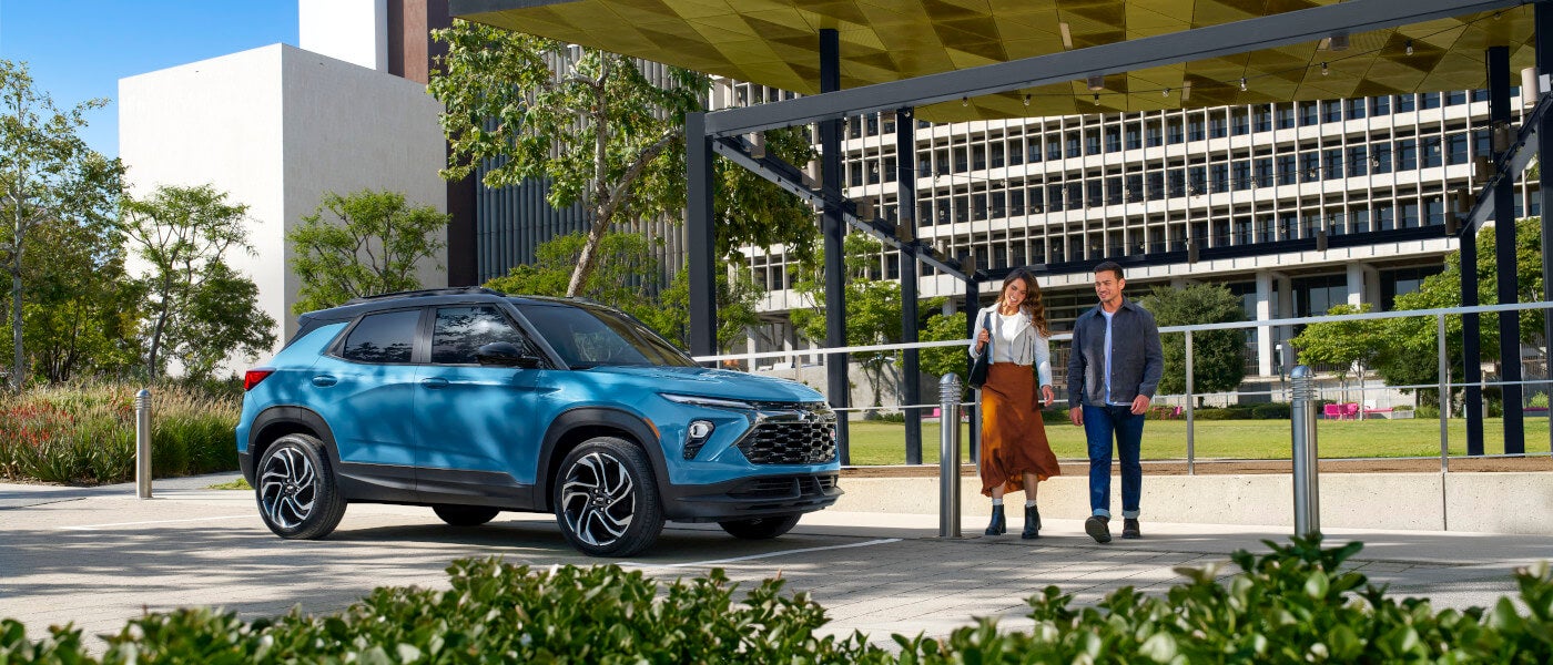 2025 Chevy Trailblazer parked under promenade
