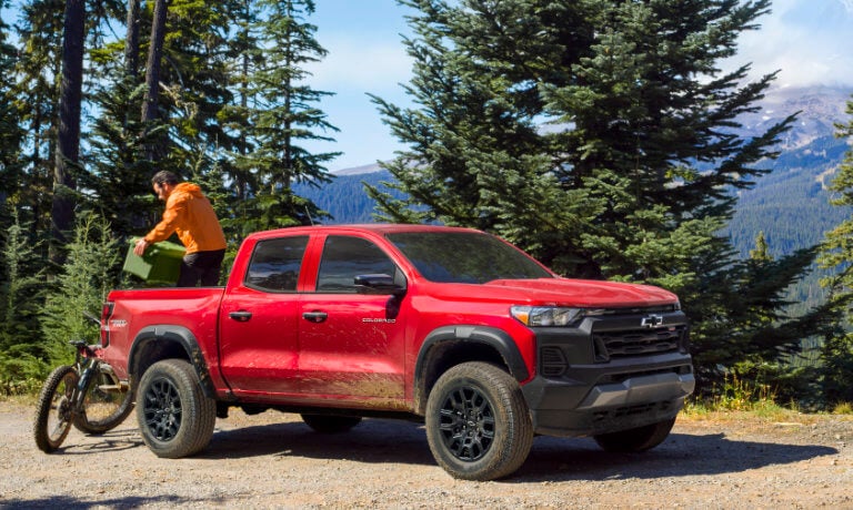 2026 Chevy Colorado with man unloading cargo