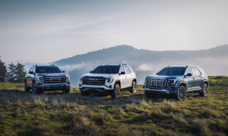 2026 GMC Terrain lineup in the mountains