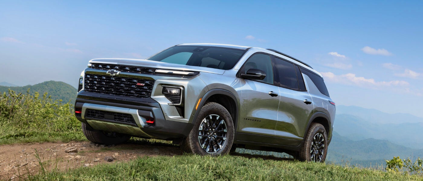 2025 Chevy Traverse on a mountain hill