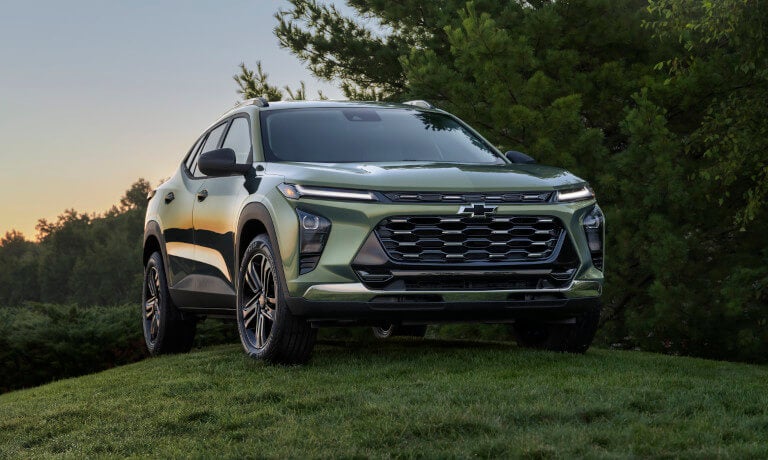 2025 Chevy Trax parked on grassy hill