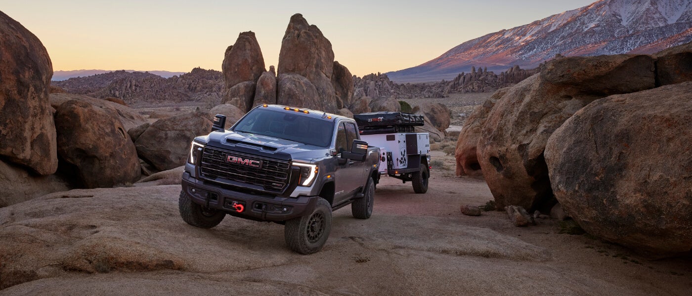 2025 GMC Sierra 2500 towing a camper