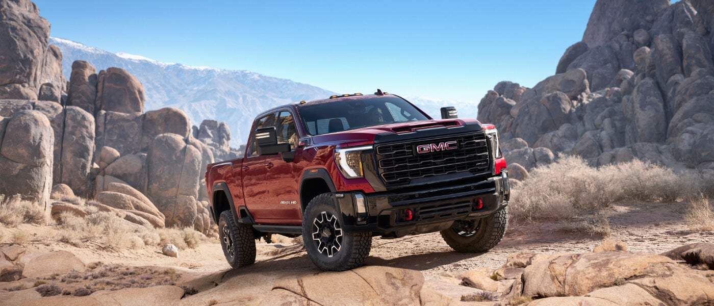 2025 GMC Sierra 2500 HD parked on some rocks