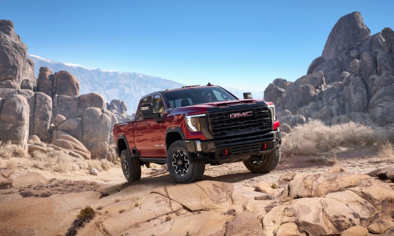2025 GMC Sierra 2500 parked on rocks