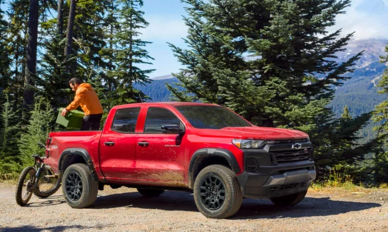 2026 Chevy Colorado with man unloading cargo