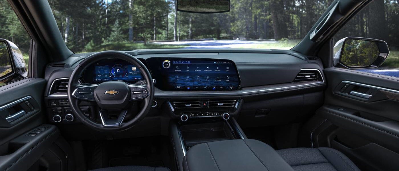 2026 Chevy Tahoe interior dashboard and front seats
