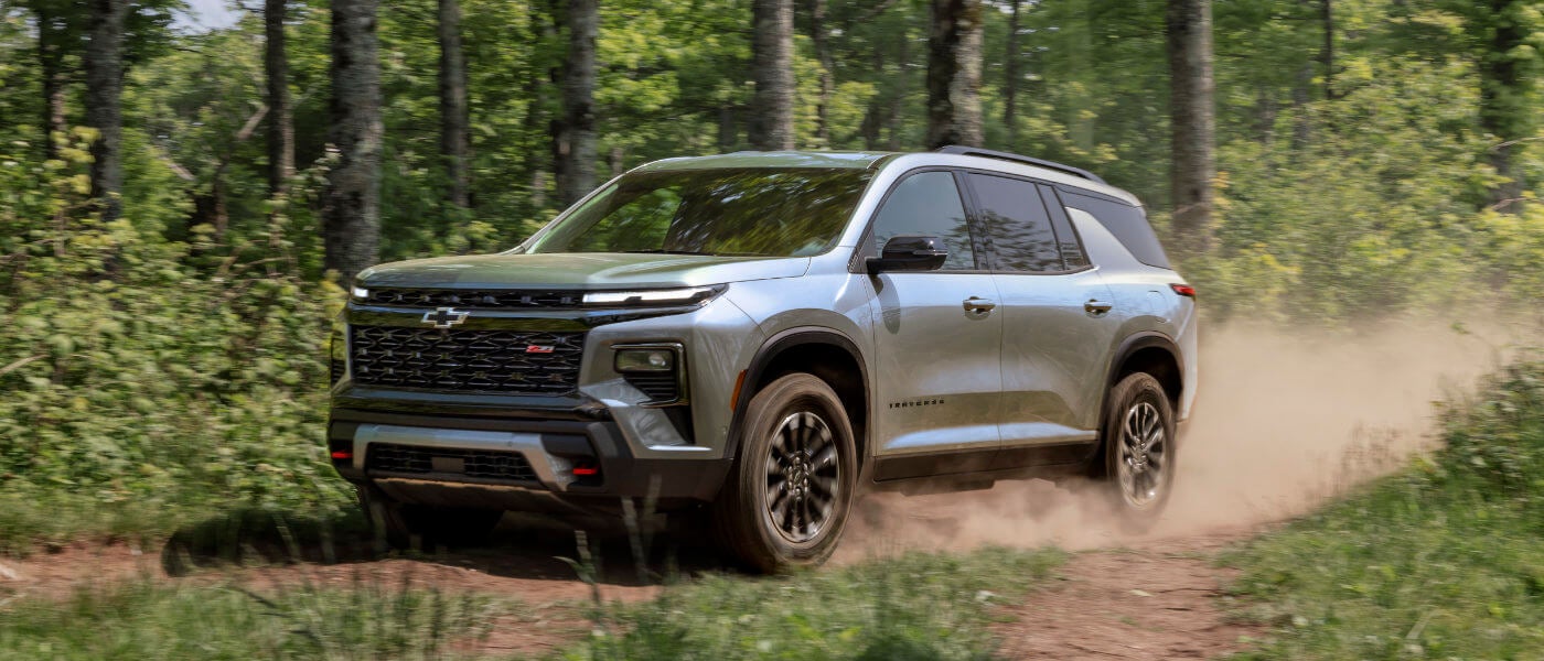 2026 Chevy Traverse on a forest trail