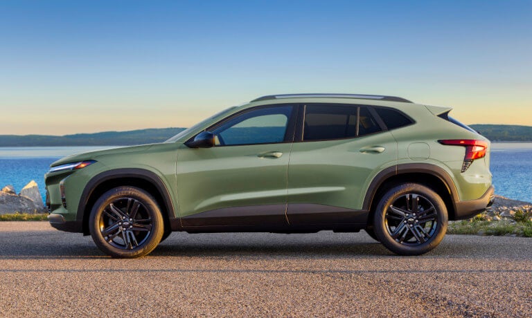 2026 Chevy Trax side view by lake